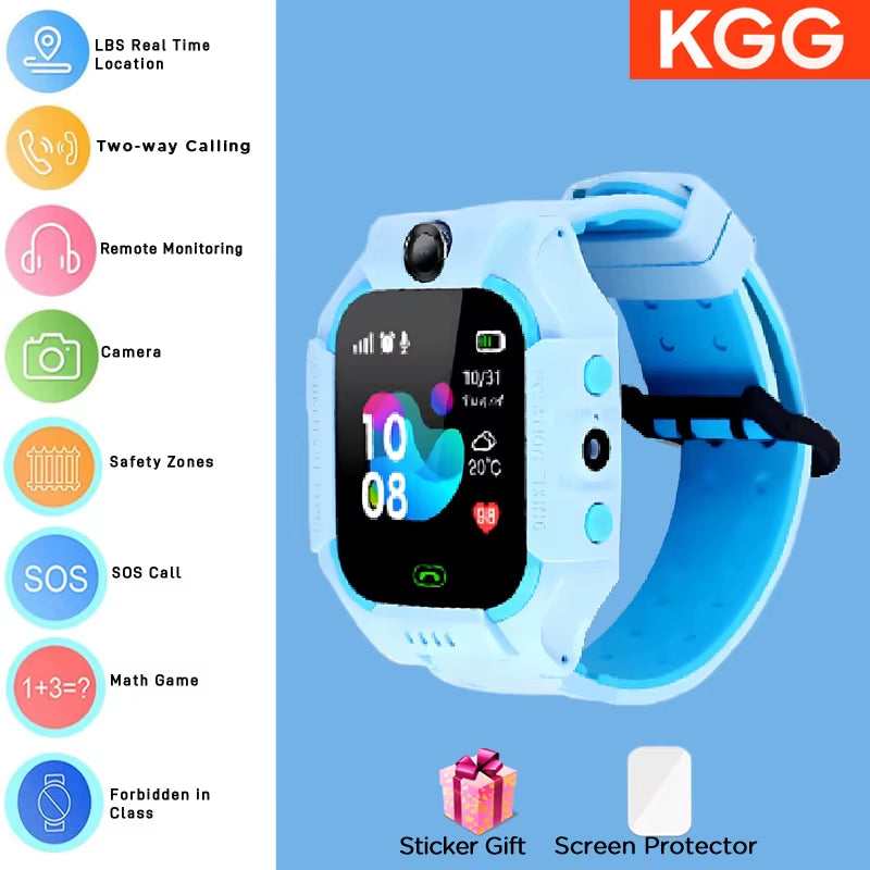  Kids Smart Watch 4G Sim Card 2G Internet SOS LBS Location Call Child Smartwatch Camera Waterproof Watch Phone for Boys Girls