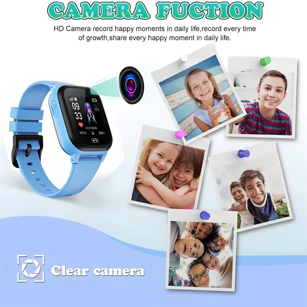  Kids Smart Watch 4G Sim Card 2G Internet SOS LBS Location Call Child Smartwatch Camera Waterproof Watch Phone for Boys Girls