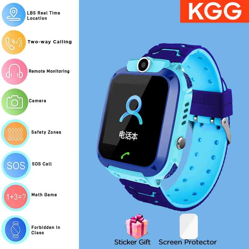  Kids Smart Watch 4G Sim Card 2G Internet SOS LBS Location Call Child Smartwatch Camera Waterproof Watch Phone for Boys Girls