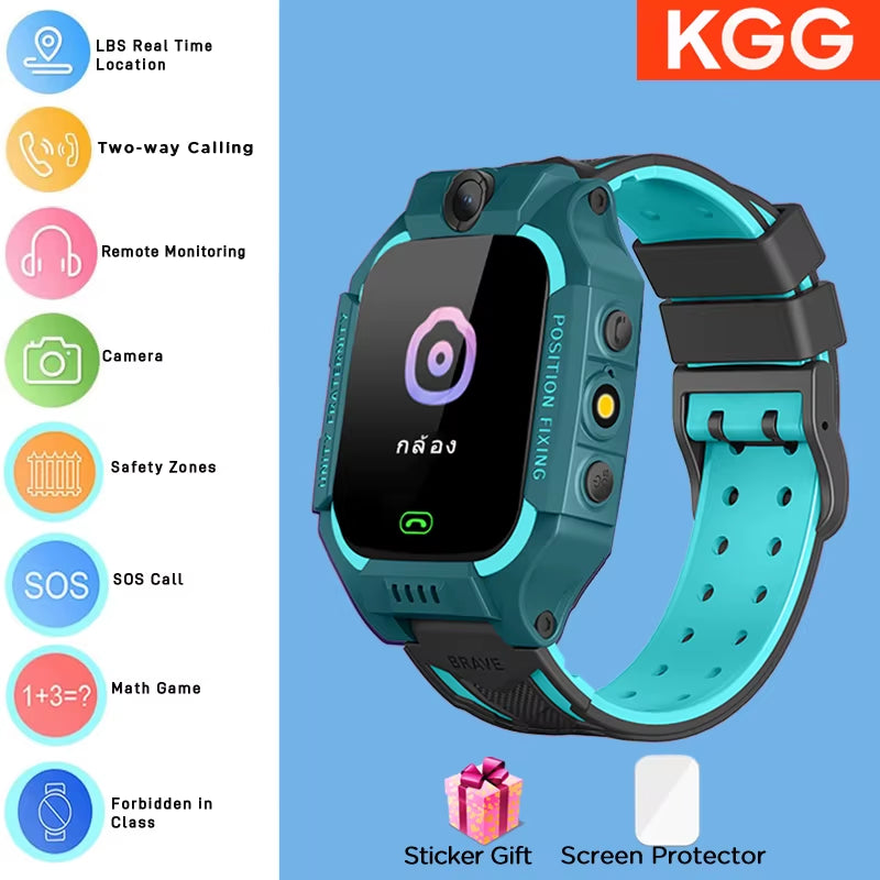  Kids Smart Watch 4G Sim Card 2G Internet SOS LBS Location Call Child Smartwatch Camera Waterproof Watch Phone for Boys Girls