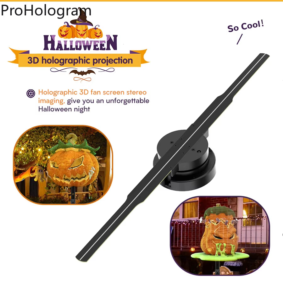 PD42 3D Hologram Projector Fan Wifi Display Business Advertising Logo Light Holographic Lamp Projectors Replaceable Fan Blade